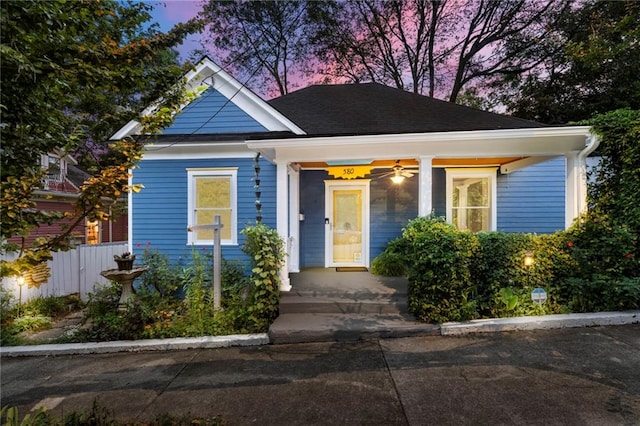 view of bungalow-style home