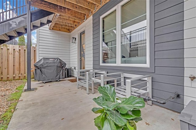 view of patio featuring grilling area