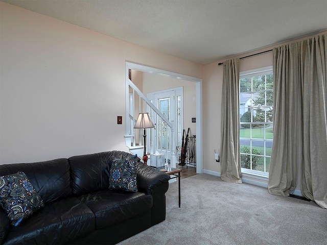 4601 Gann Xing SW, Smyrna, GA 30082 - carpeted living area featuring baseboards