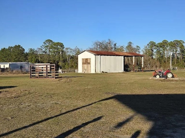 exterior space featuring an outdoor structure