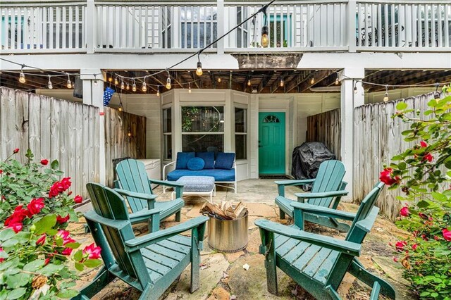 951 Glenwood Ave SE Unit 1805, Atlanta, GA 30316 - view of patio with a fire pit