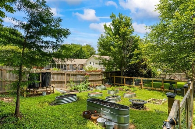 110 Village Ct, Woodstock, GA 30188 - fenced backyard featuring a garden