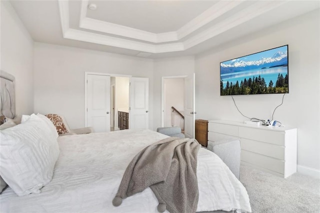 66 Cottontail Ln, Loganville, GA 30052 - bedroom featuring a tray ceiling, carpet, and baseboards