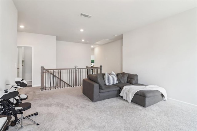 66 Cottontail Ln, Loganville, GA 30052 - living room featuring carpet, recessed lighting, and baseboards