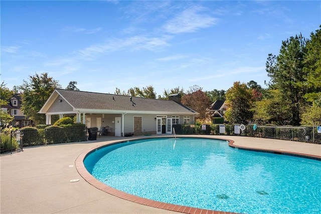 view of pool featuring a patio area