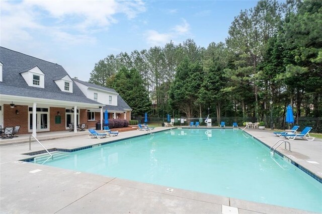 view of pool with a patio