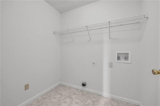 6440 Narramore Way, Lula, GA 30554 - laundry room with hookup for an electric dryer, washer hookup, and baseboards