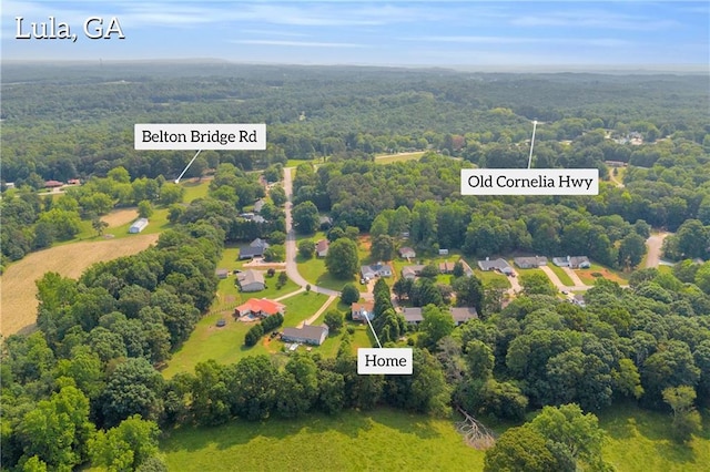 6440 Narramore Way, Lula, GA 30554 - aerial view of a heavily wooded area