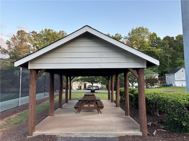 surrounding community featuring fence
