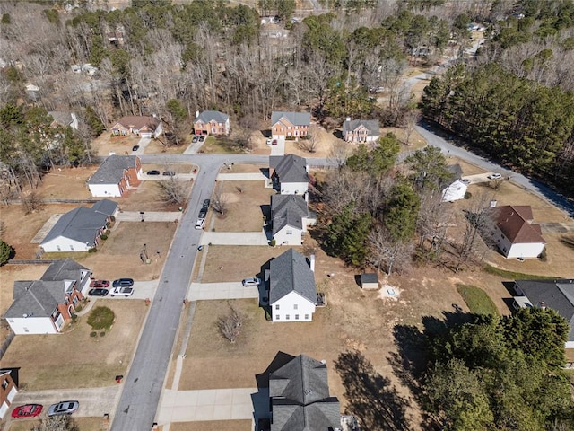 aerial view with a residential view