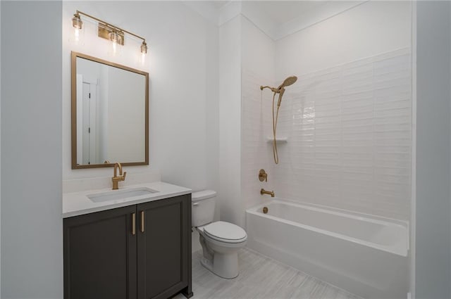 318 Reese Way, Ball Ground, GA 30107 - full bathroom featuring toilet, vanity, and  shower combination