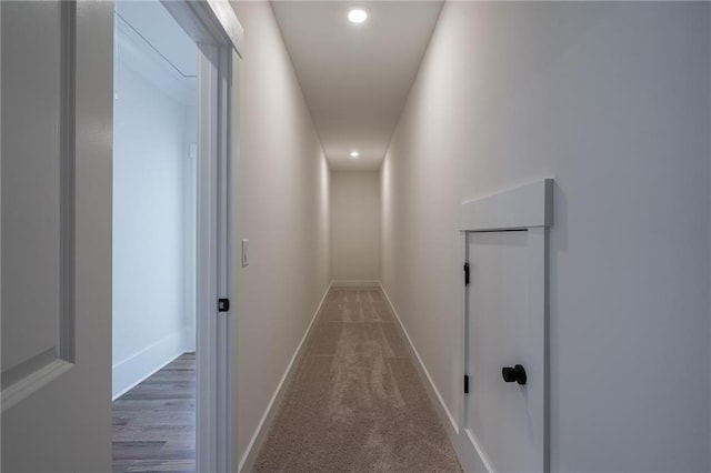 318 Reese Way, Ball Ground, GA 30107 - hallway with recessed lighting, baseboards, and carpet