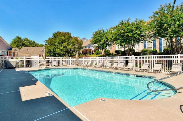 view of pool with a patio