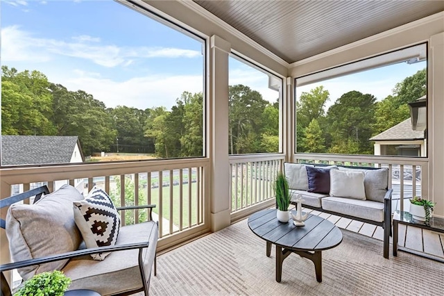 view of sunroom