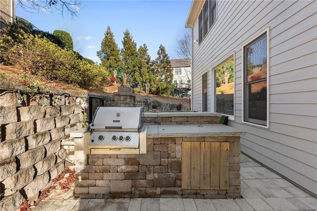 view of patio / terrace with grilling area and exterior kitchen