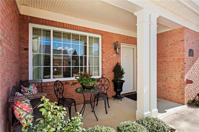 view of patio featuring covered porch