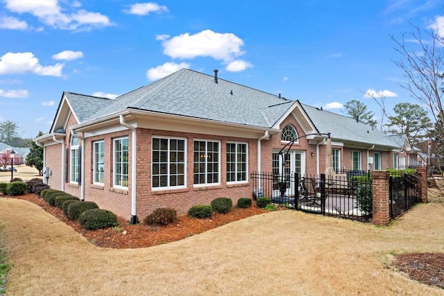 exterior space with a lawn