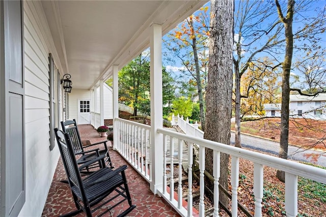 balcony with covered porch