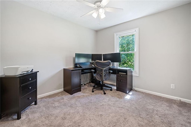 7060 Steel Wood Dr NW, Kennesaw, GA 30152 - carpeted office with baseboards and ceiling fan