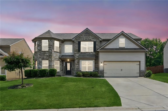 4650 Orchard View Way, Cumming, GA 30028 - view of front facade with driveway and stone siding