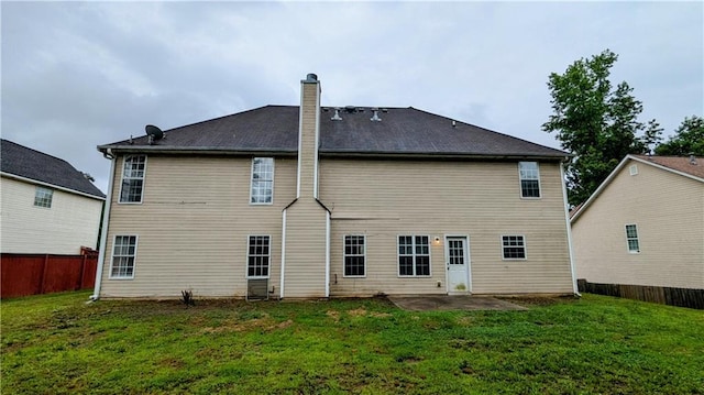 4373 Abram Dr, Conley, GA 30288 - rear view of property featuring a chimney and a patio area