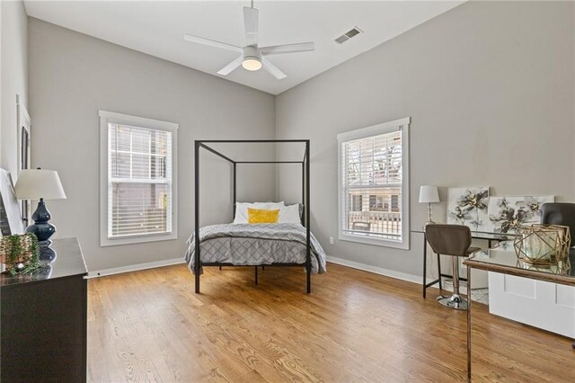 459 James P Brawley Dr NW, Atlanta, GA 30318 - bedroom with visible vents, baseboards, and wood finished floors