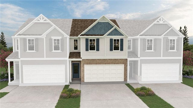 430 Lanier Cir, Woodstock, GA 30189 - view of front facade featuring an attached garage, driveway, and roof with shingles