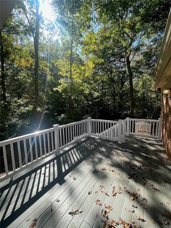 2166 Lake Ridge Ter, Lawrenceville, GA 30043 - view of wooden deck