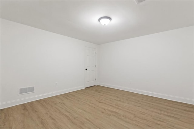 empty room featuring light wood-type flooring