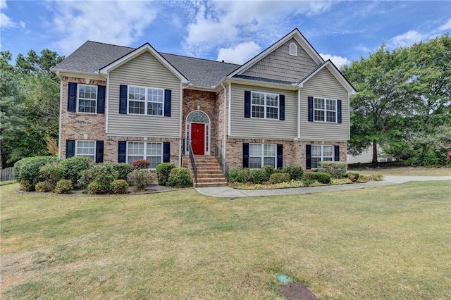 view of front of house with a front yard