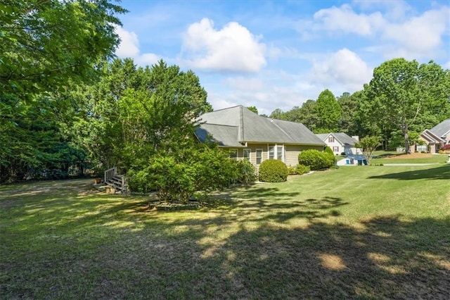 view of grassy yard
