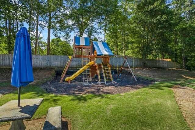 view of play area