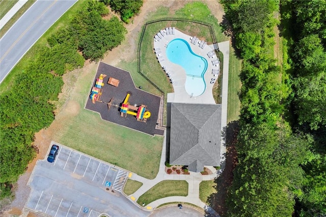 34 Hemlock Gln, Dallas, GA 30132 - view of property location with a pool and nearby suburban area