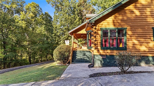 exterior space with a porch