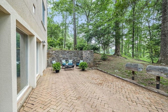 view of patio / terrace featuring an outdoor hangout area