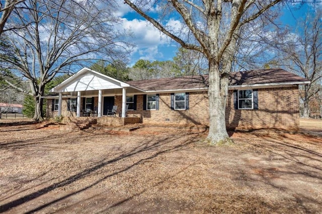 exterior space featuring covered porch