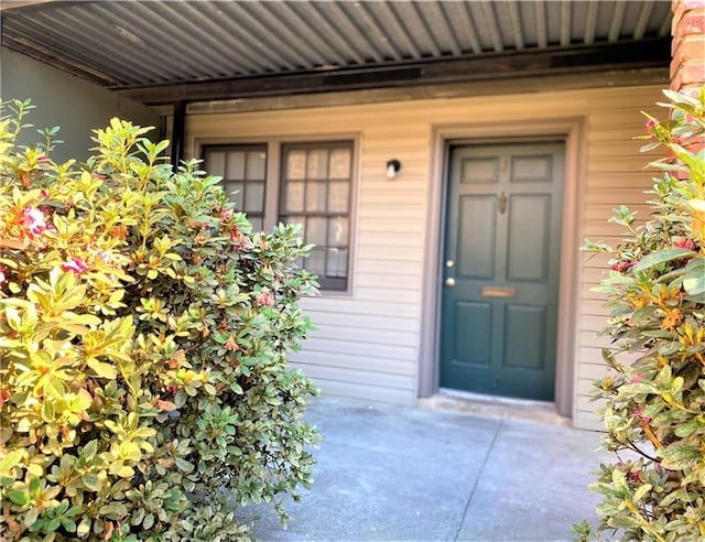 view of doorway to property
