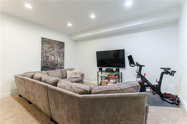 view of carpeted living room