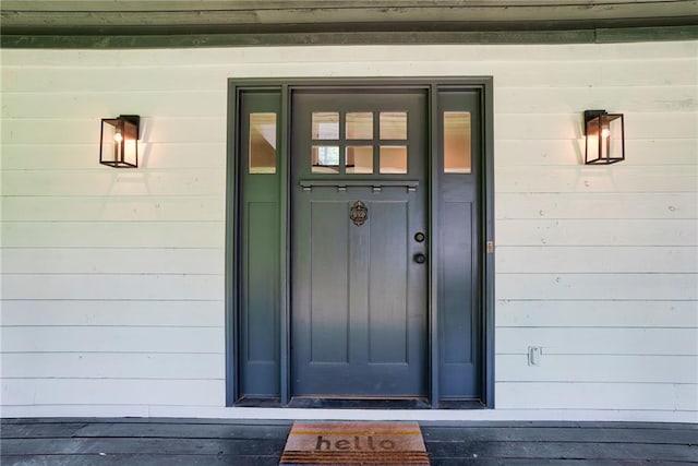 view of doorway to property