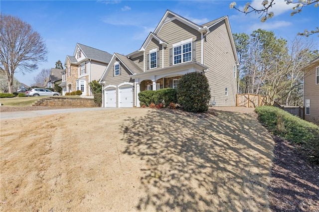 view of front of home with concrete driveway