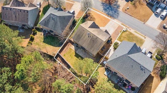 drone / aerial view featuring a residential view