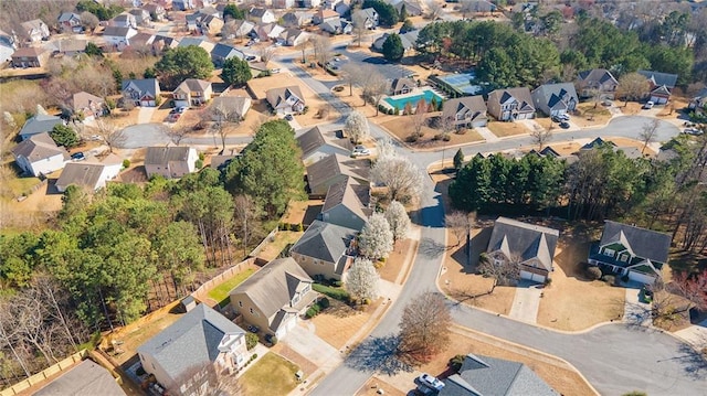 aerial view with a residential view