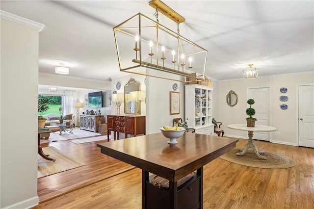 1600 Belle Isle Cir NE, Atlanta, GA 30329 - dining area with crown molding and wood finished floors