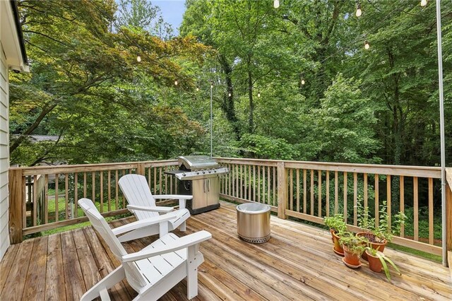 1600 Belle Isle Cir NE, Atlanta, GA 30329 - wooden terrace featuring area for grilling
