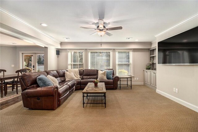 dining space with dark hardwood / wood-style floors and crown molding