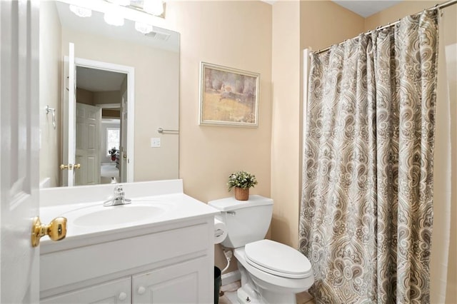 2287 Lake Ridge Ter, Lawrenceville, GA 30043 - full bathroom with vanity and a shower with curtain