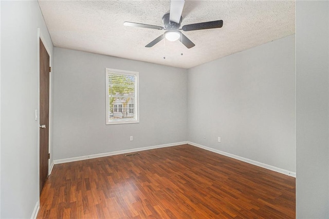 7002 Spout Springs Rd, Flowery Branch, GA 30542 - unfurnished room featuring wood finished floors, a textured ceiling, and a ceiling fan