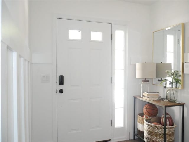 foyer with a wealth of natural light