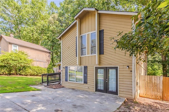 5383 Forest E Ln, Stone Mountain, GA 30088 - rear view of house featuring a patio area and french doors