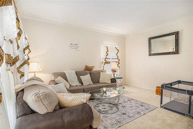 1644 Beaver Creek Ln, Snellville, GA 30078 - living area featuring carpet floors, crown molding, and baseboards